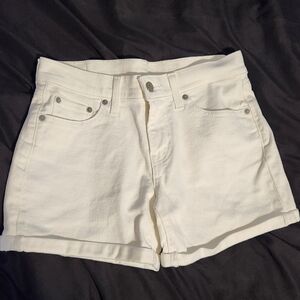 Women's White LEVI's Denim Shorts